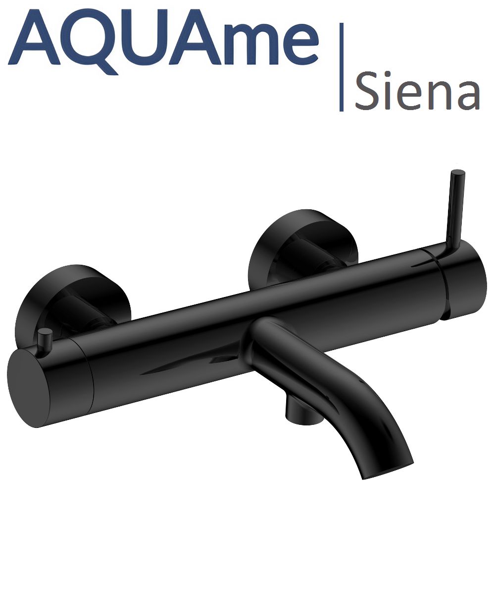 Смеситель для ванны AQUAme Siena черный матовый AQM6212MB