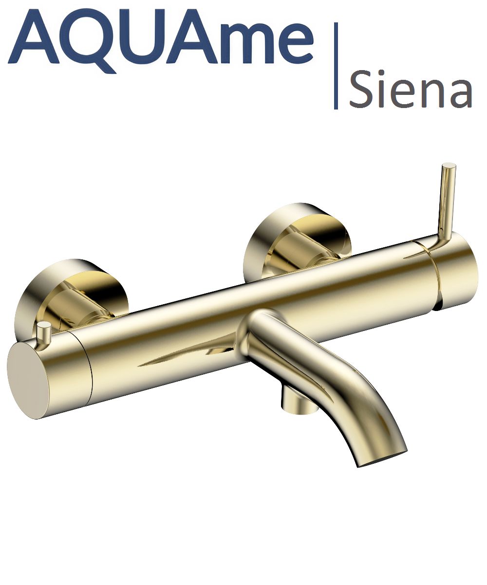 Смеситель для ванны AQUAme Siena шлифованное золото AQM6212BG